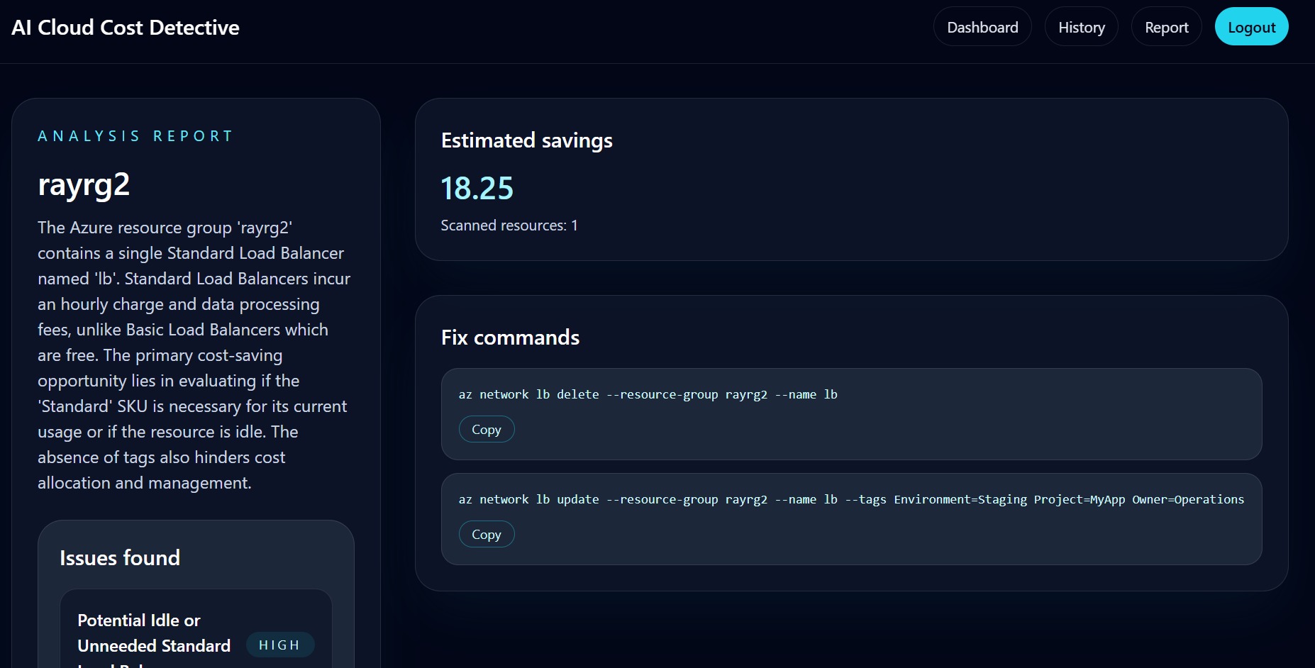 Screenshot of Cloud-Cost-Intelligence (AI Cloud Cost Detective)