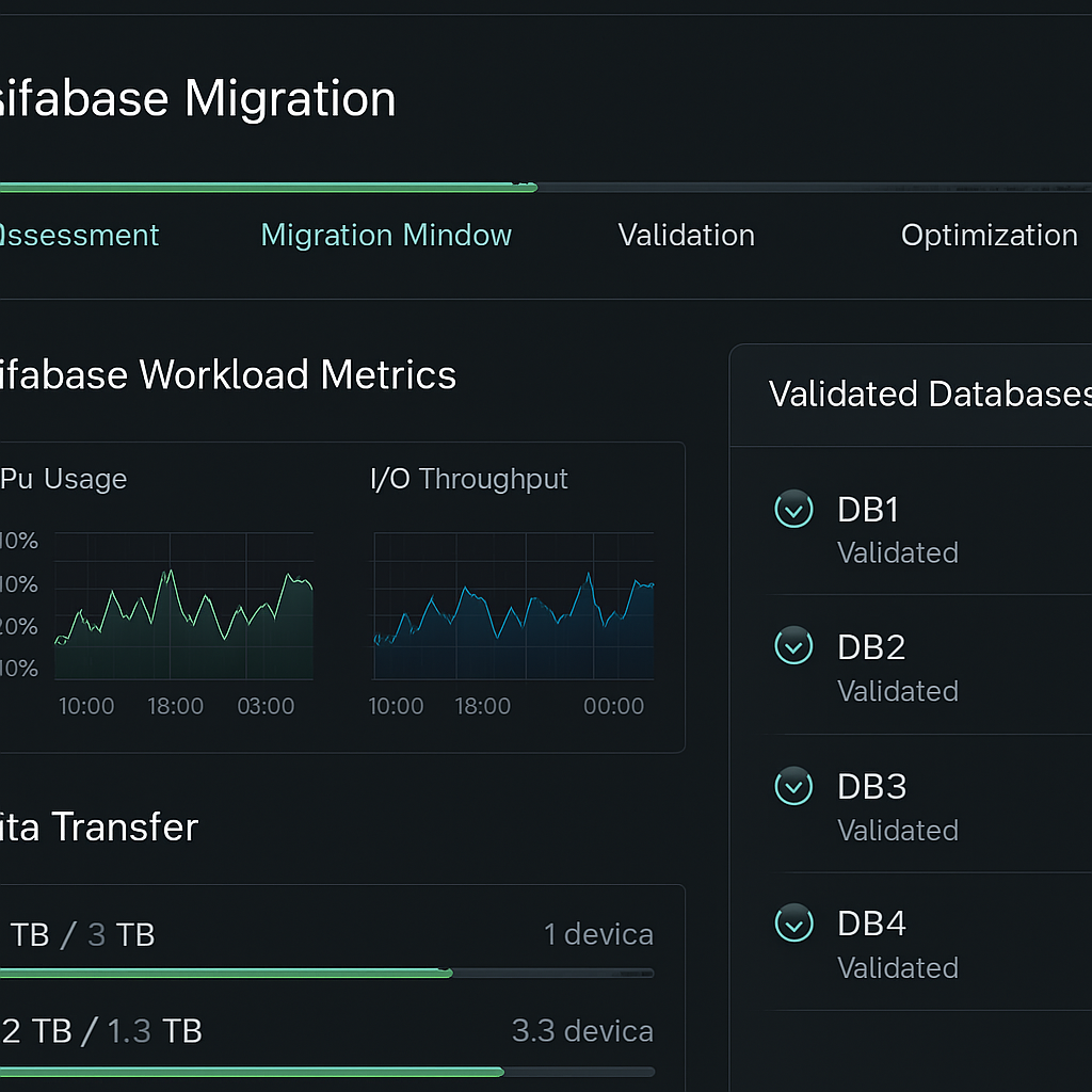 Screenshot of Exadata Cloud@Customer Migration